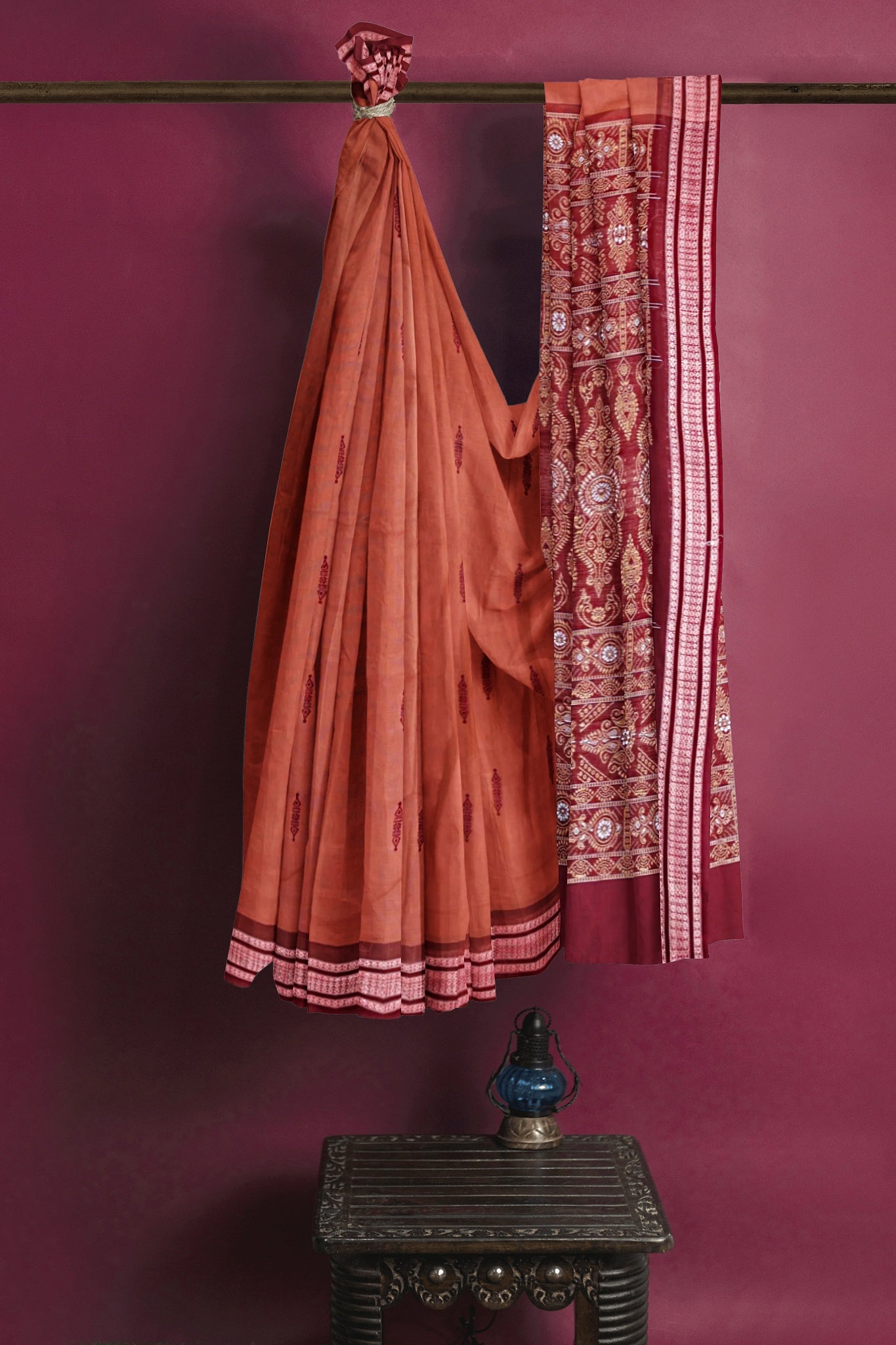 Light Brown Bomkai Saree