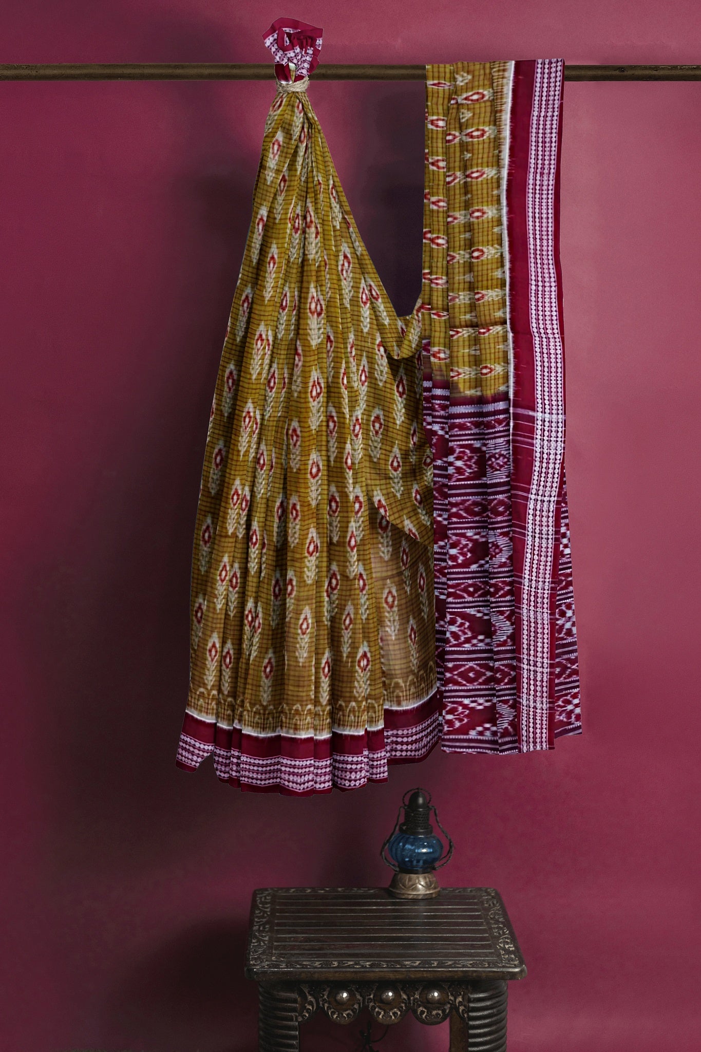 Light Olive Body Bandha Saree(With Out Blouse)