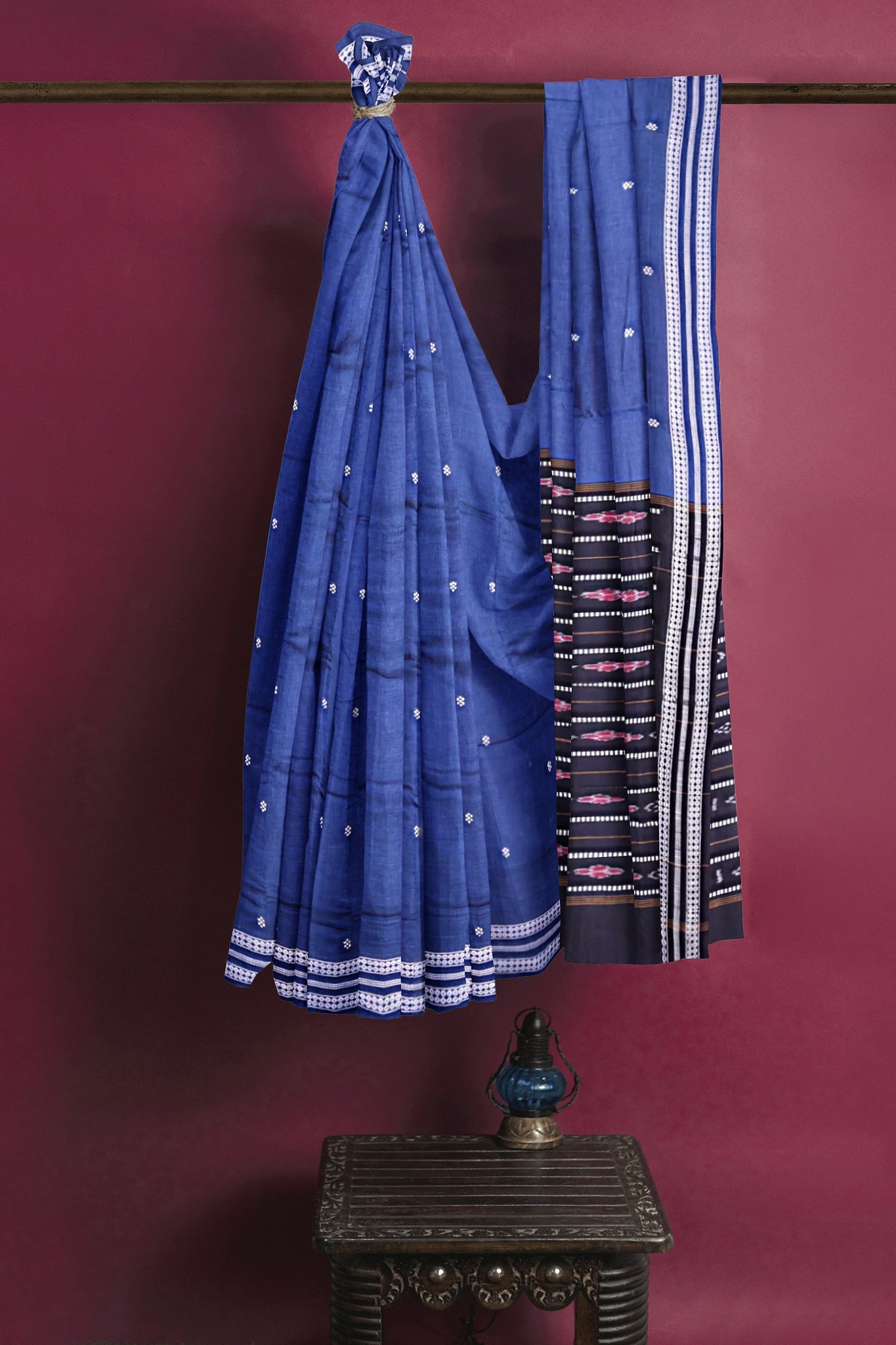 Navy Blue Mini Butti Saree