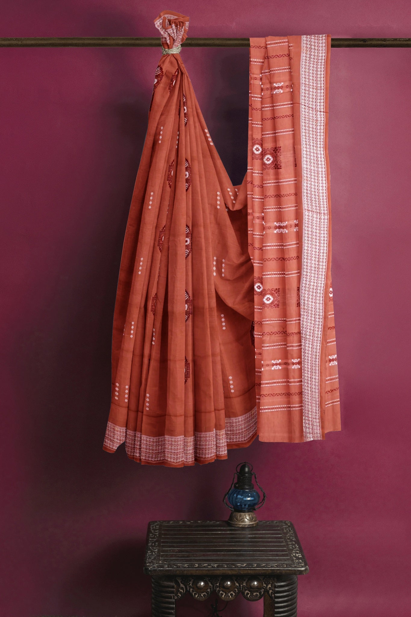 Chocklate Brown Bomkai Saree