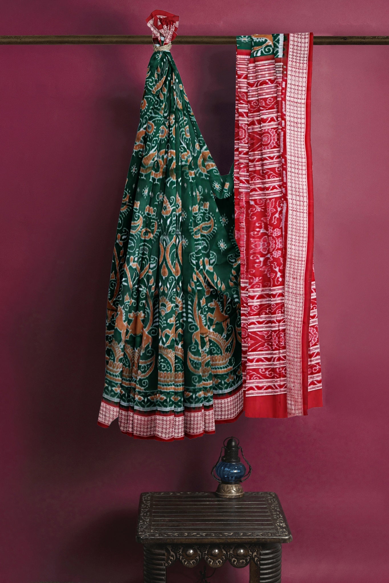 Forest Green Traditional Body Bandha Saree