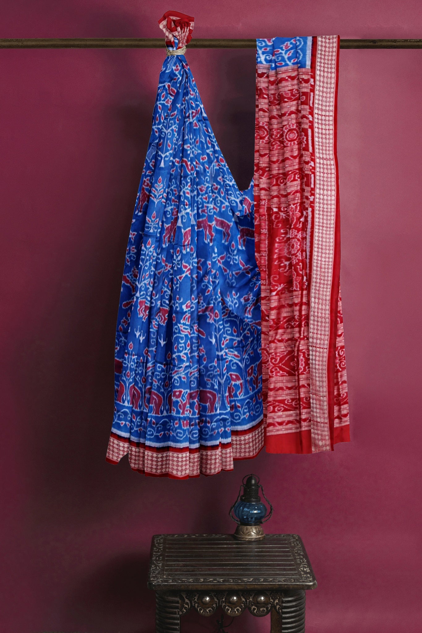 Happy Blue Traditional Body Bandha Saree