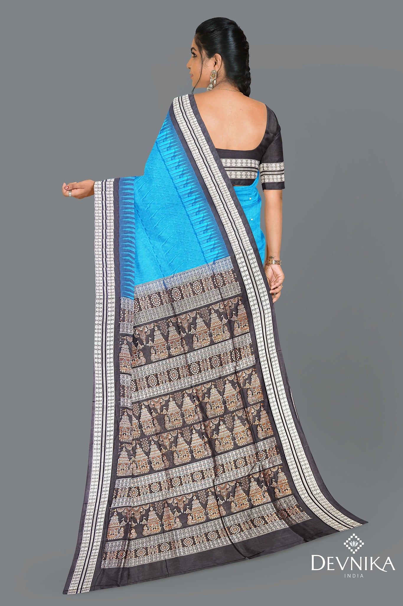 Royal Blue Bomkai Butti Saree