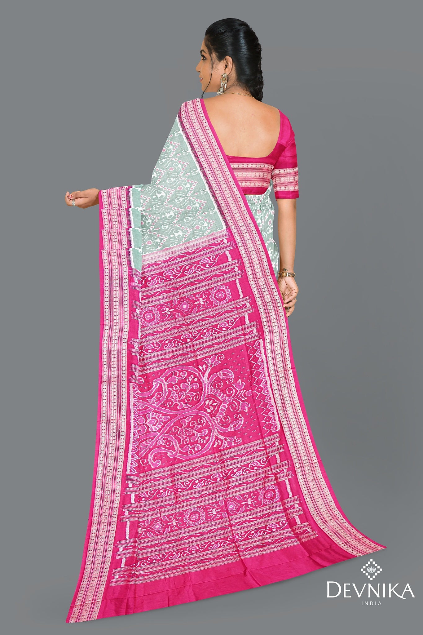 Light Green Teracota Bandha Saree