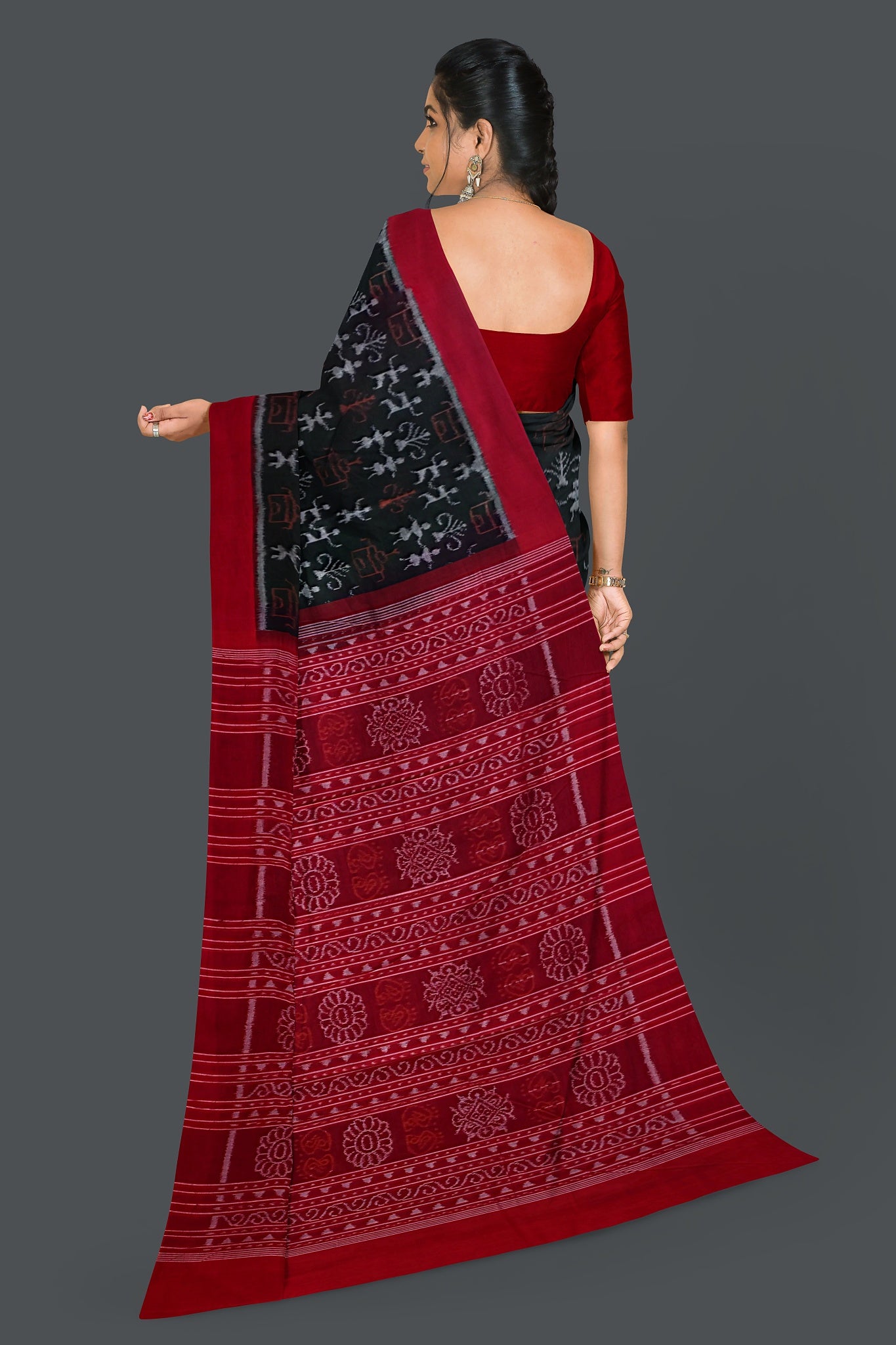 Dark Olive Teracota Bandha Saree