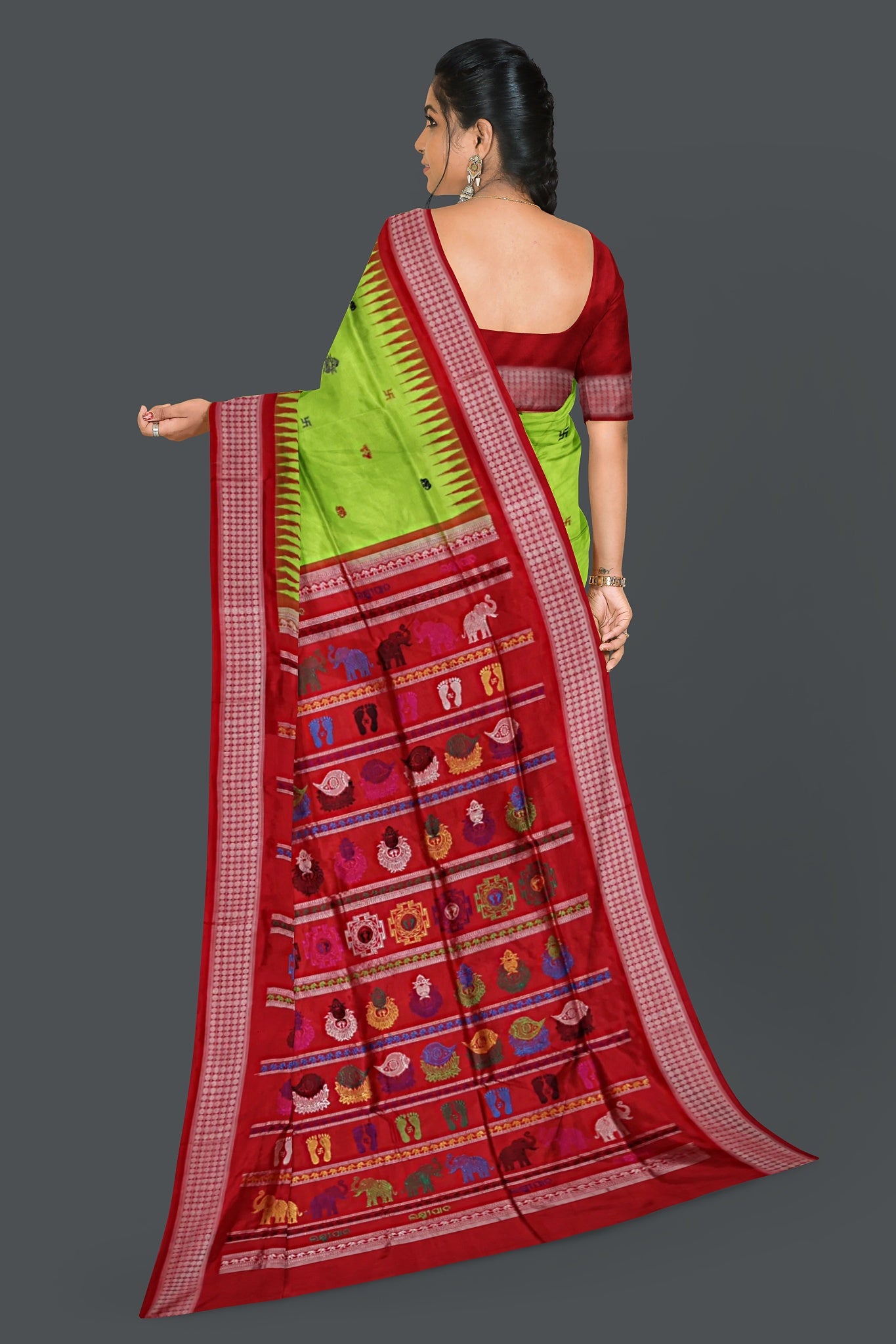 Fresh Green Maha Laxmi Saree