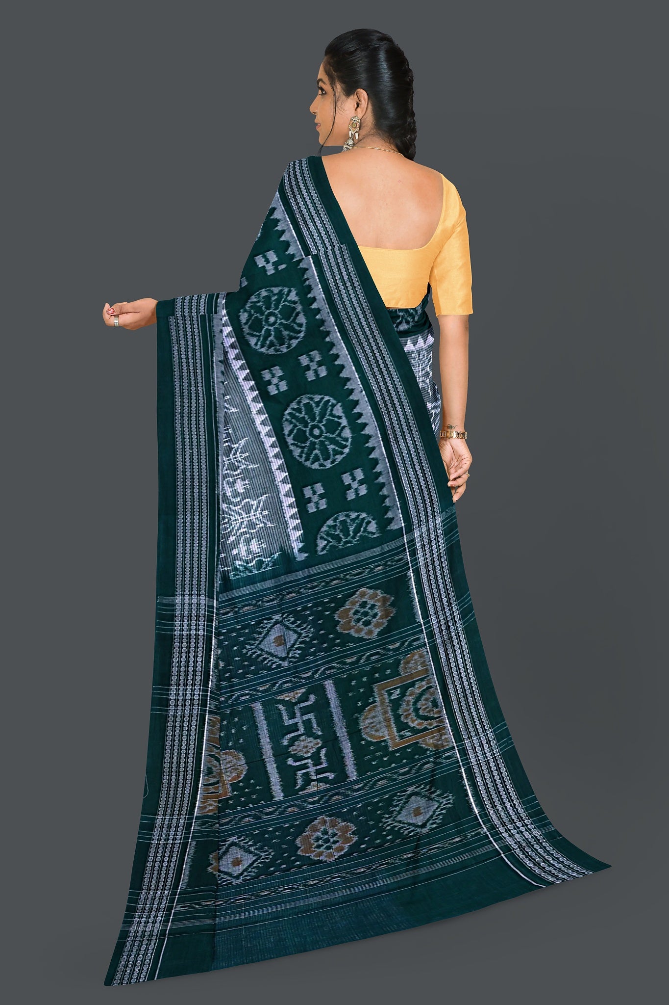 Light Sea Green Body Bandha Saree(With Out Blouse)