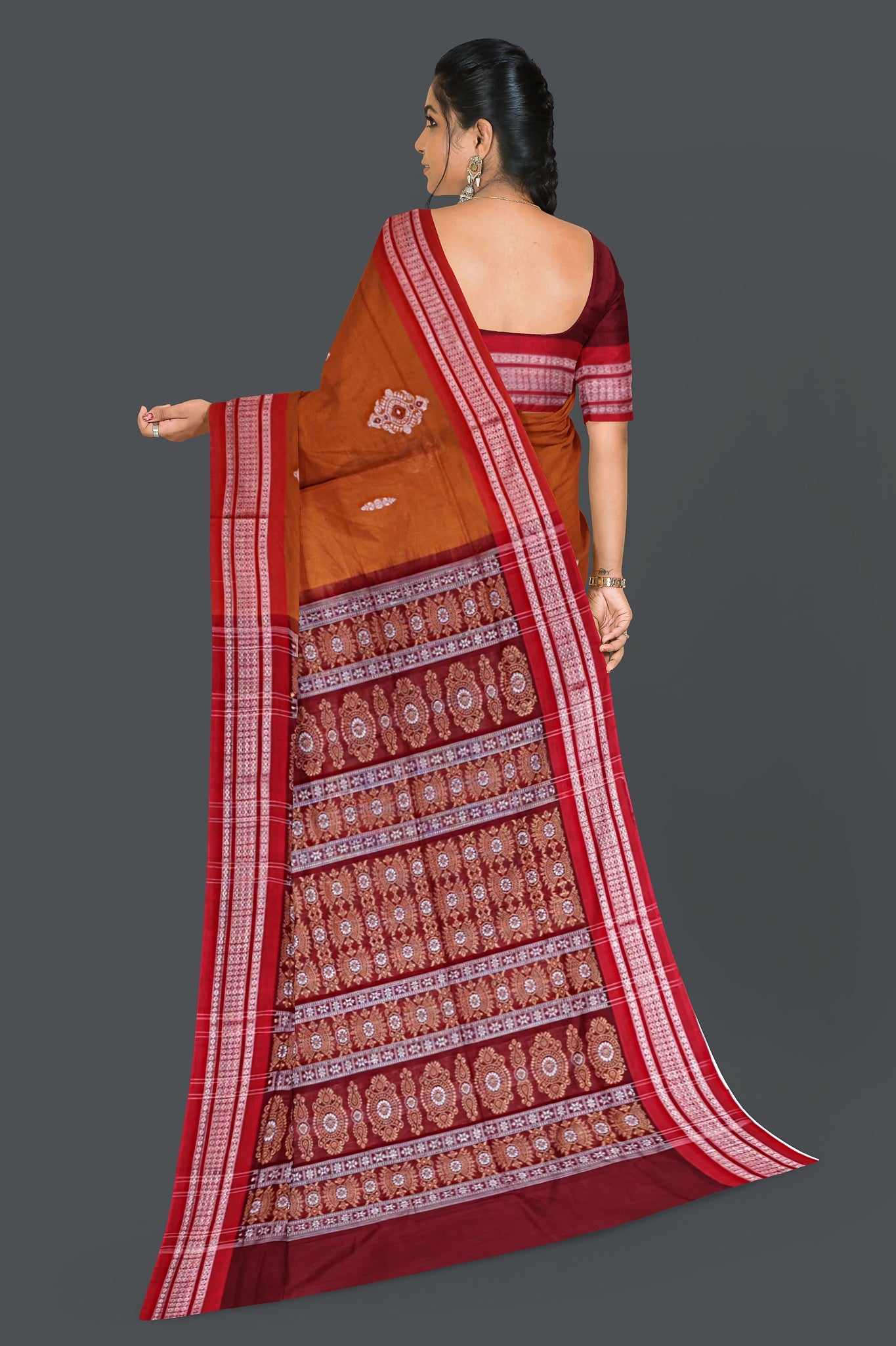 Bronze Bomkai Saree