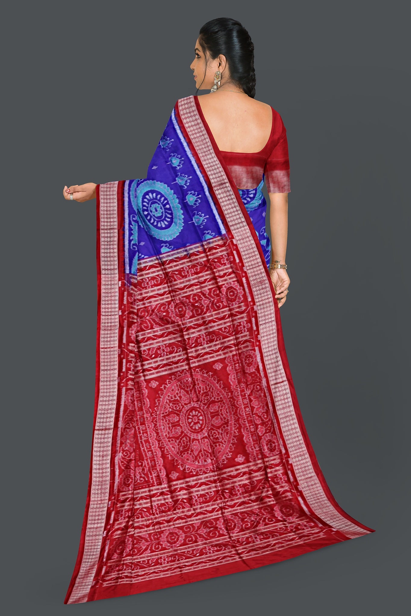 Blue Berry Body Bandha Tissue Saree