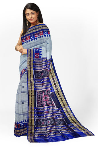 Sky blue Pasapalli Temple Border Khandua Pata Saree