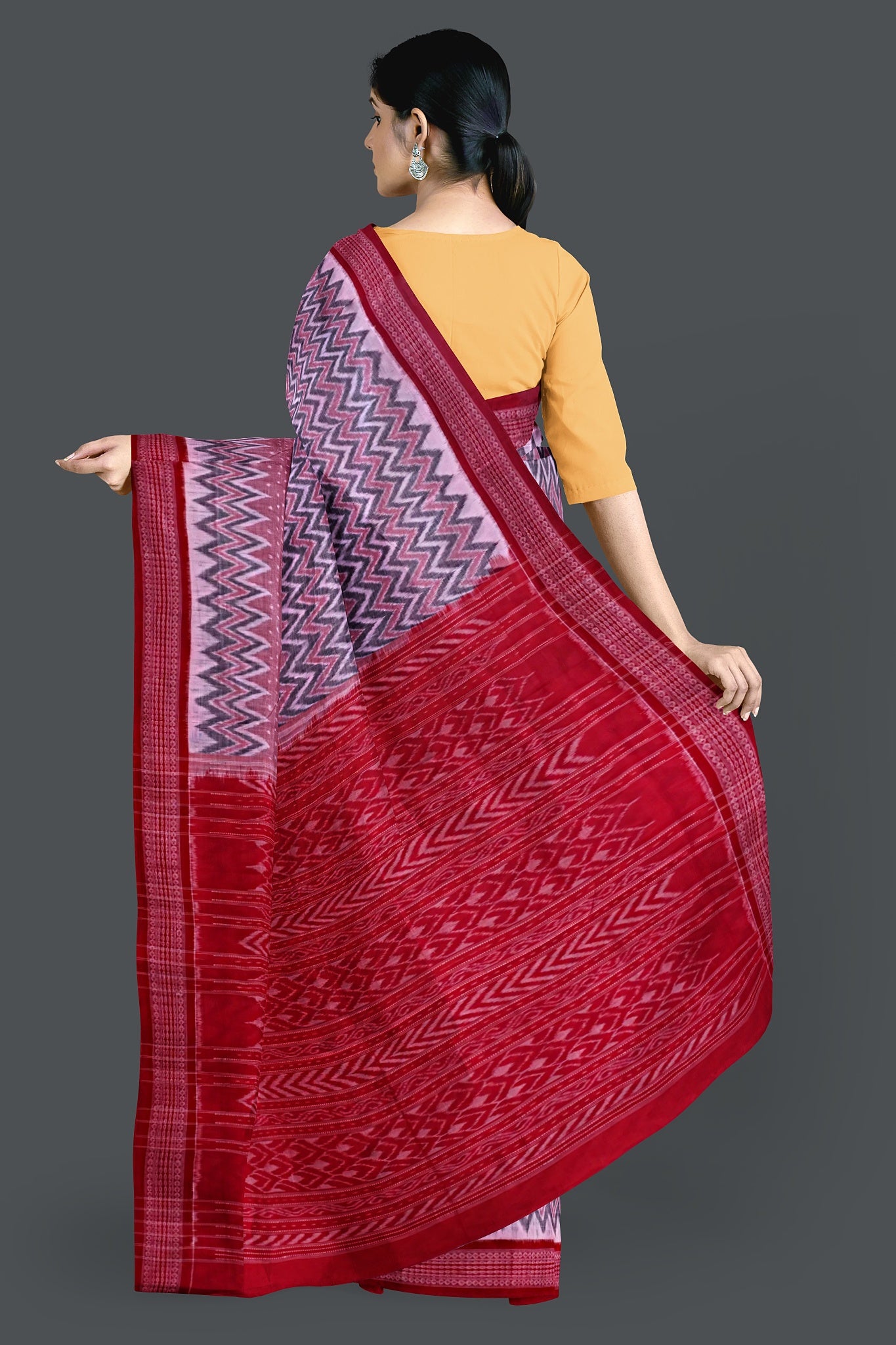 Dusty Rose Kargil Bandha Saree