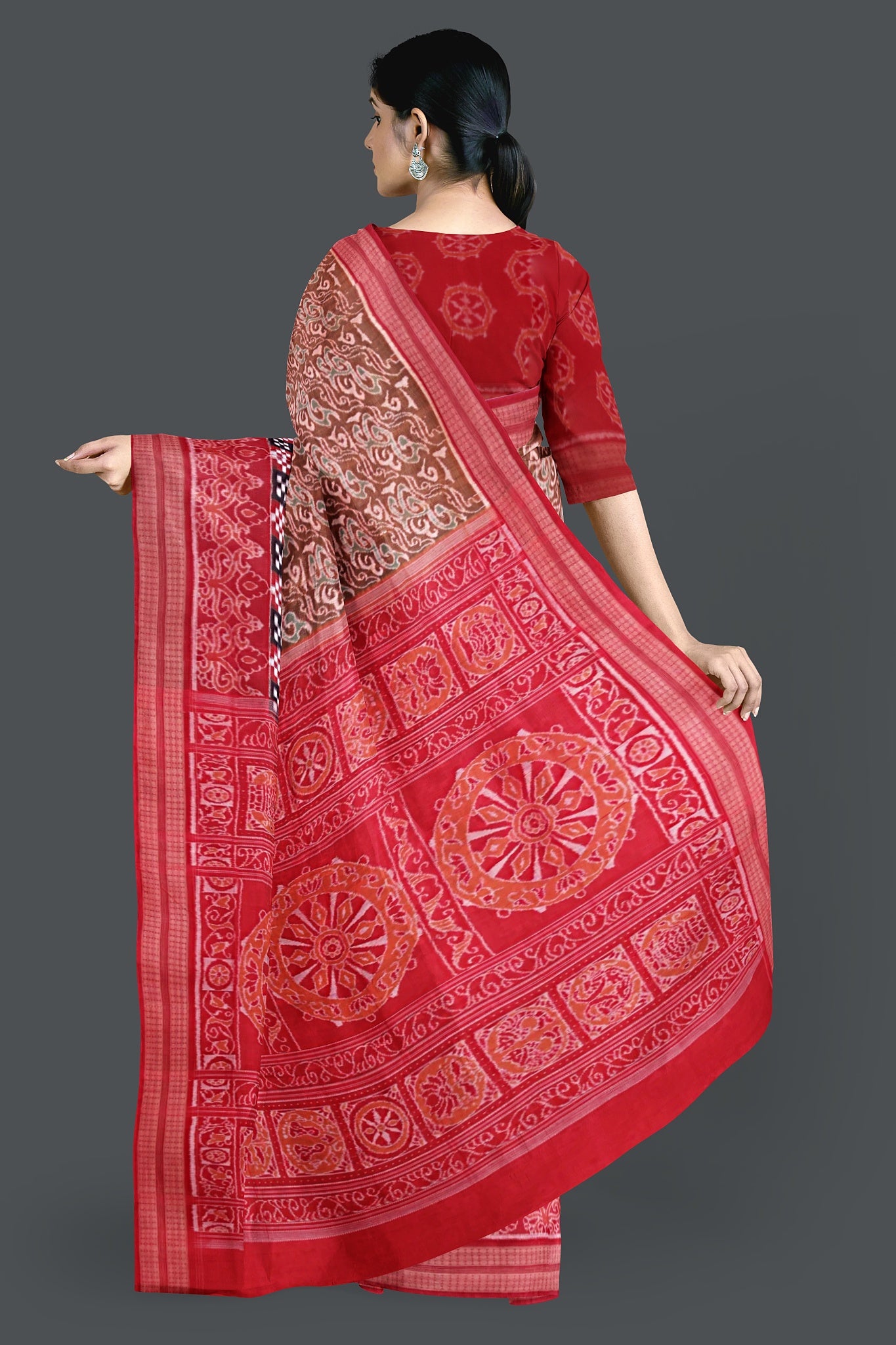 Light Brown Border Pasapalli Saree
