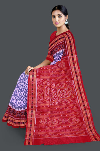 Purple And Lavender Big Border Bandha Saree