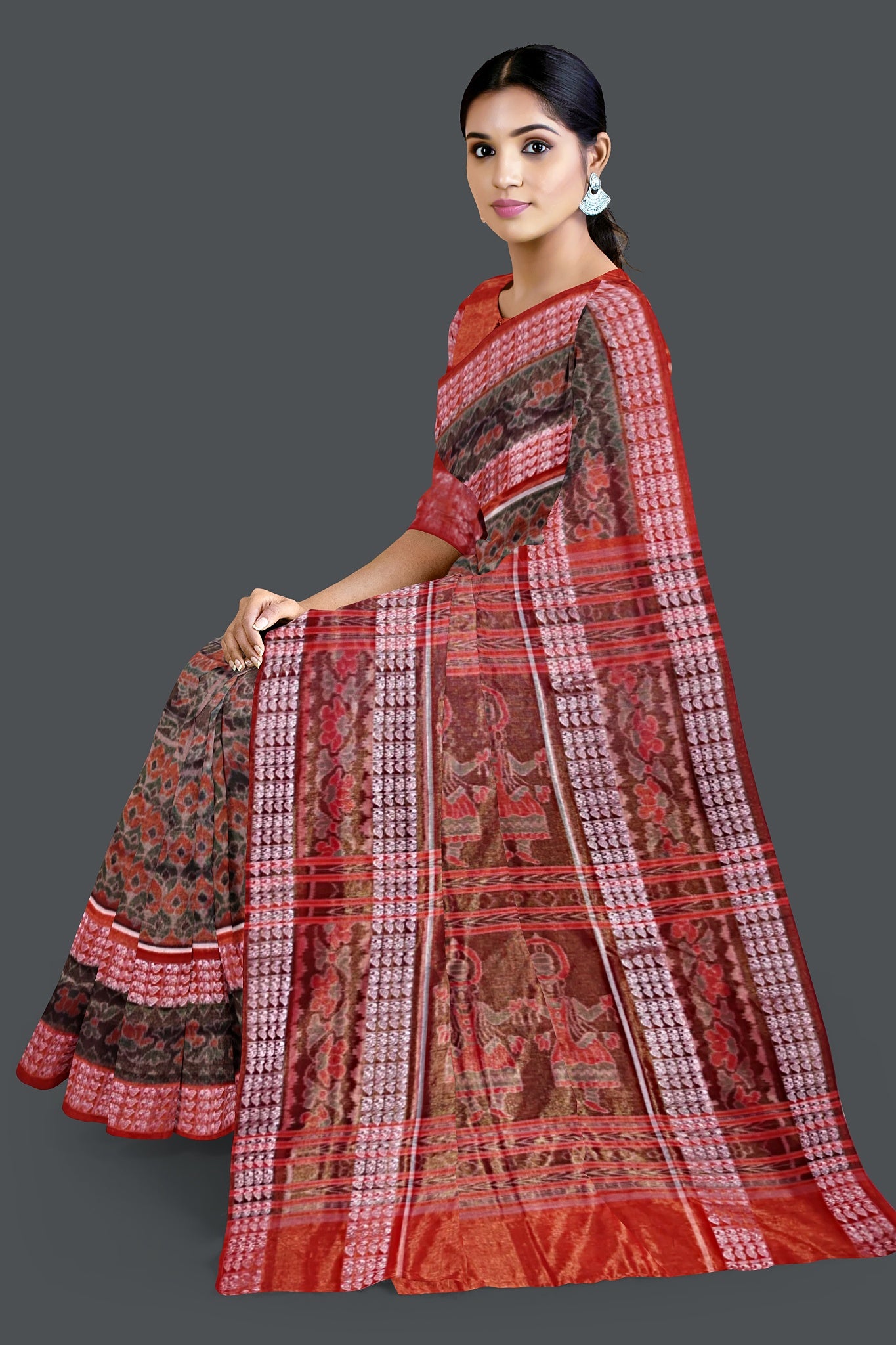 Golden Green Body Bandha Tissue Saree