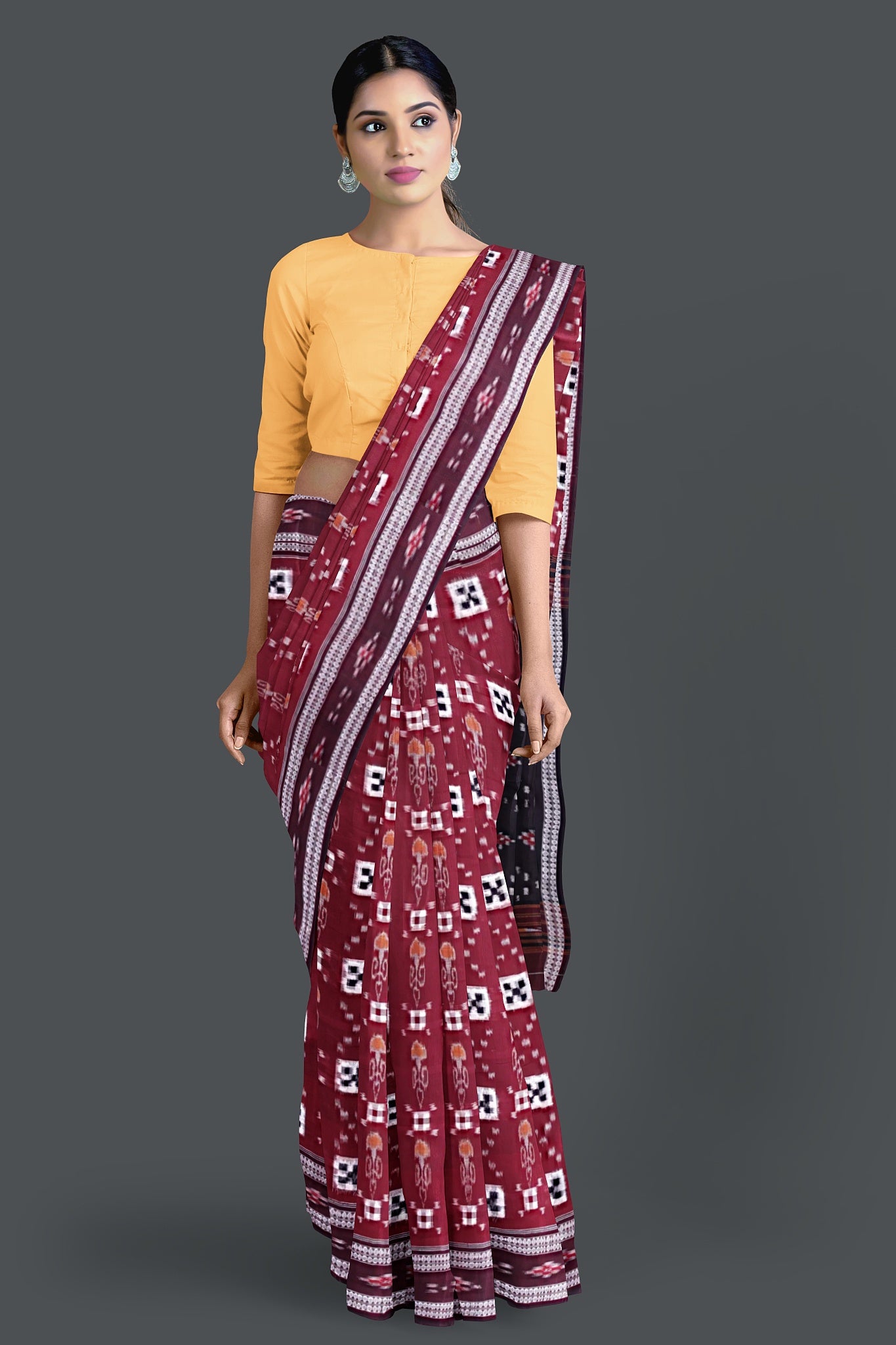 Maroon Body Pasapalli Saree