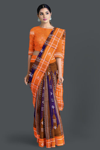 Blue Taj Mahal Border Pata Bapta Saree