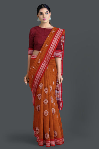 Bronze Bomkai Saree