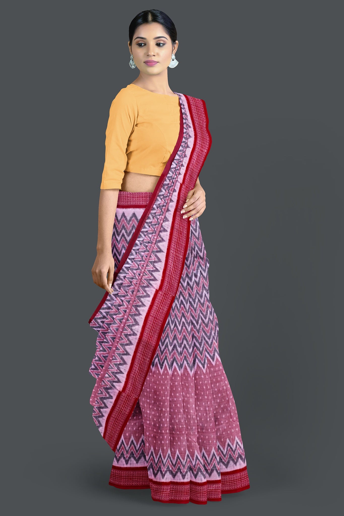 Dusty Rose Kargil Bandha Saree