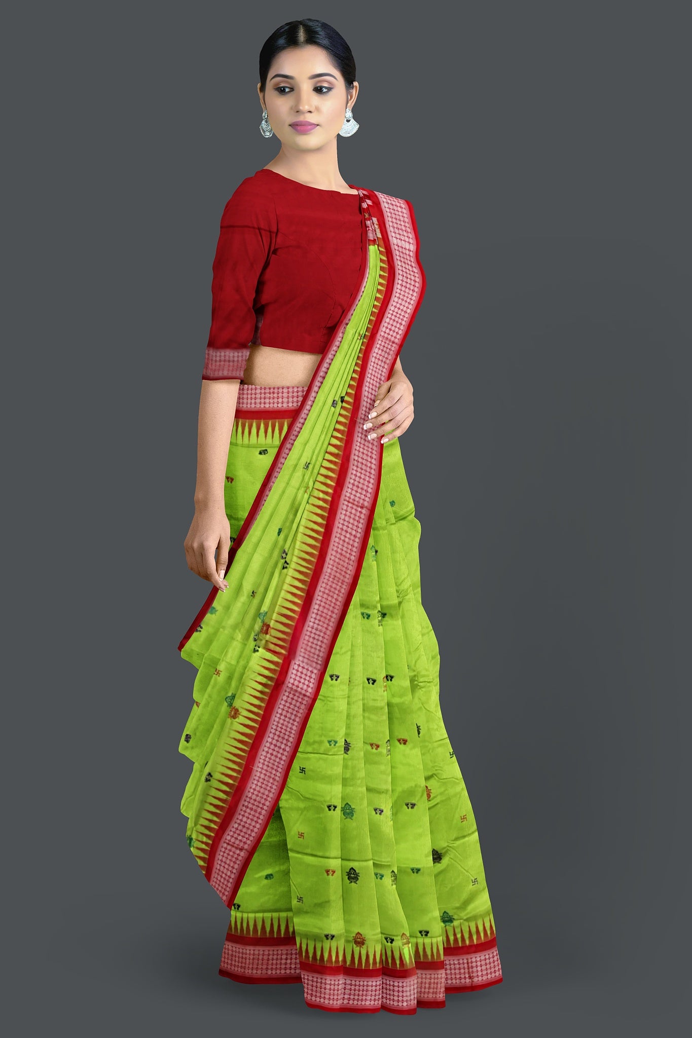 Fresh Green Maha Laxmi Saree