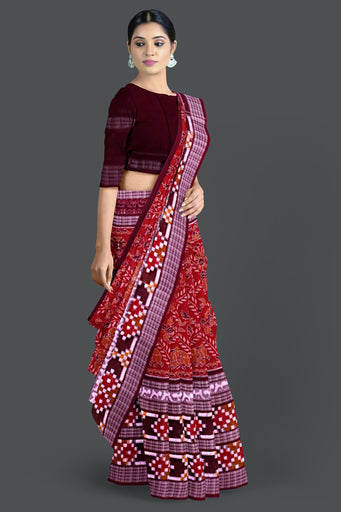 Rust Double Pasapalli Saree