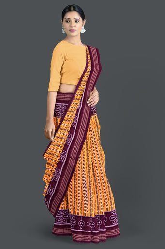 Golden Yellow Body Bandha Saree(With Out Blouse)