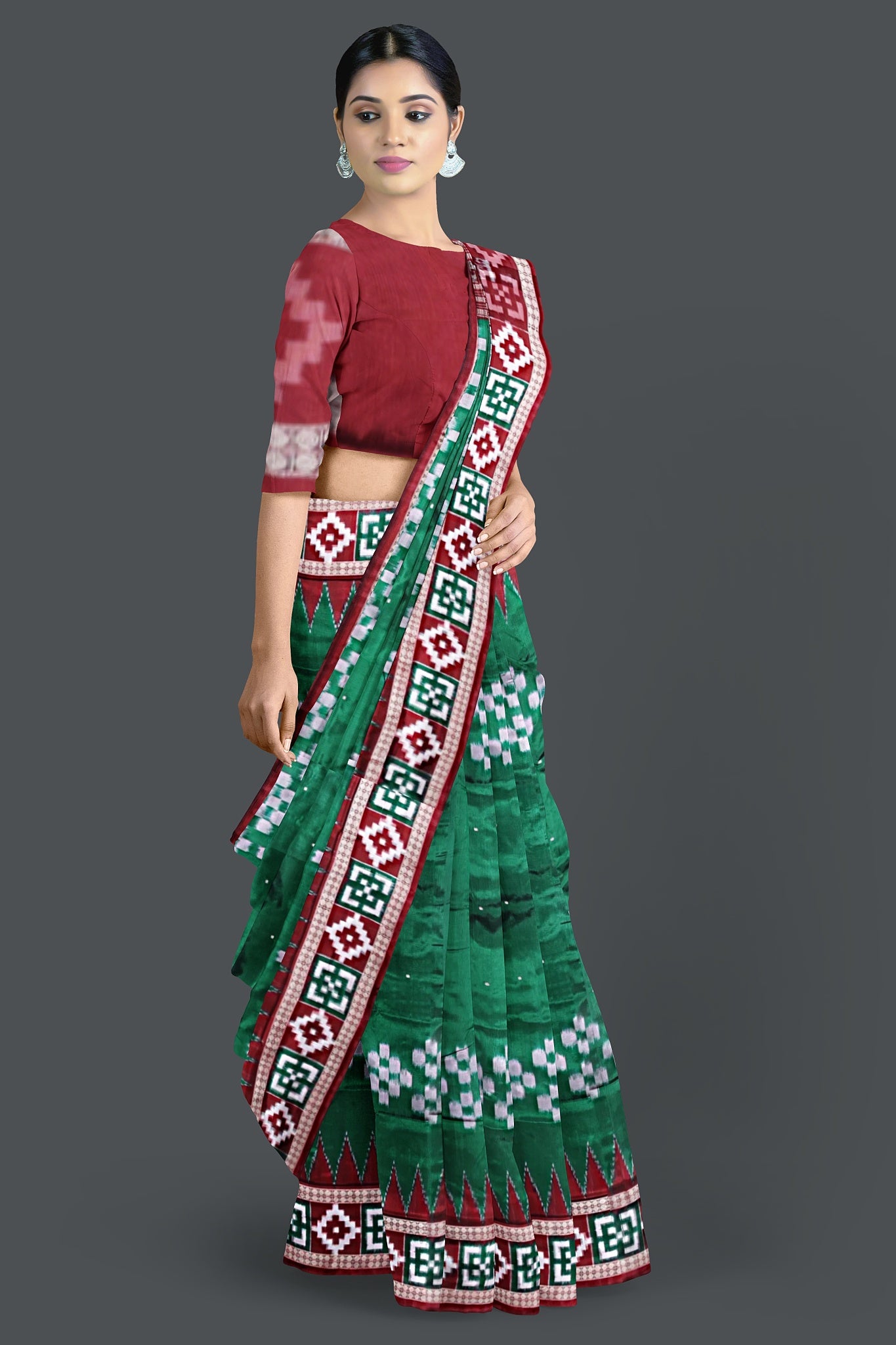 Green Border Pasapalli Saree