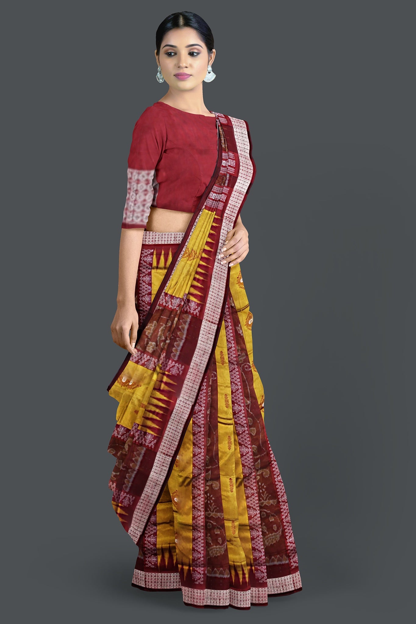 Golden Bomkai Body Bandha Saree