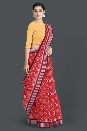 Rust Body Bandha Saree(With Out Blouse)
