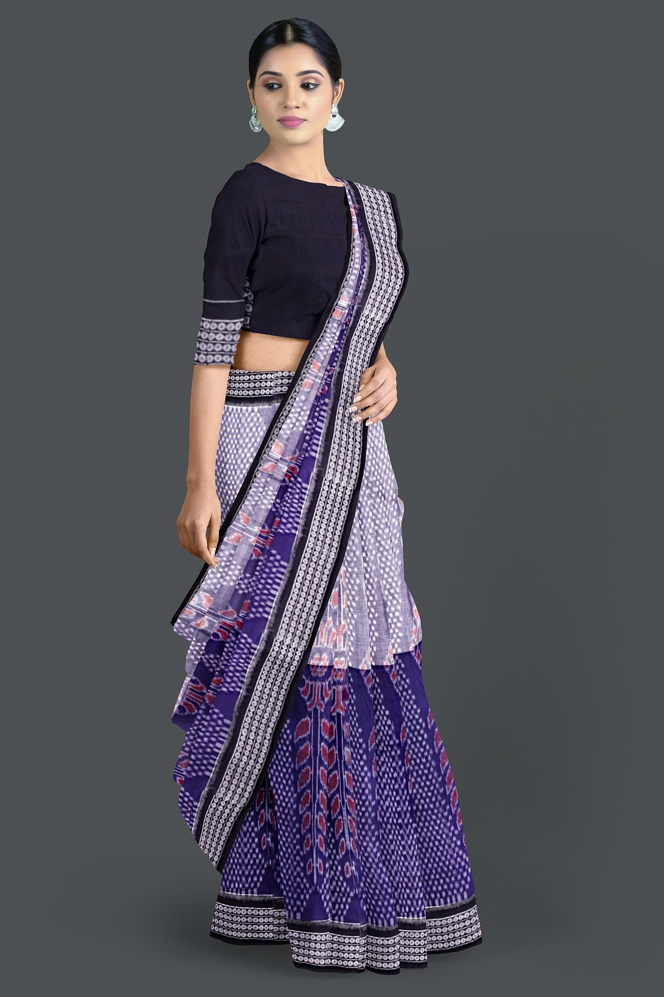 Lavender Blue Body Bandha Saree