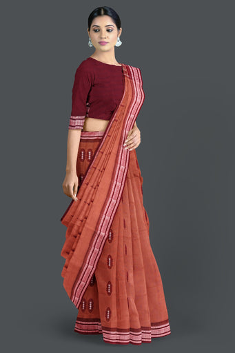 Light Brown Bomkai Saree