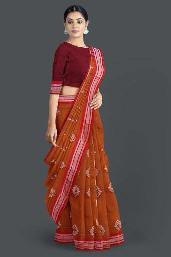 Bronze Bomkai Saree