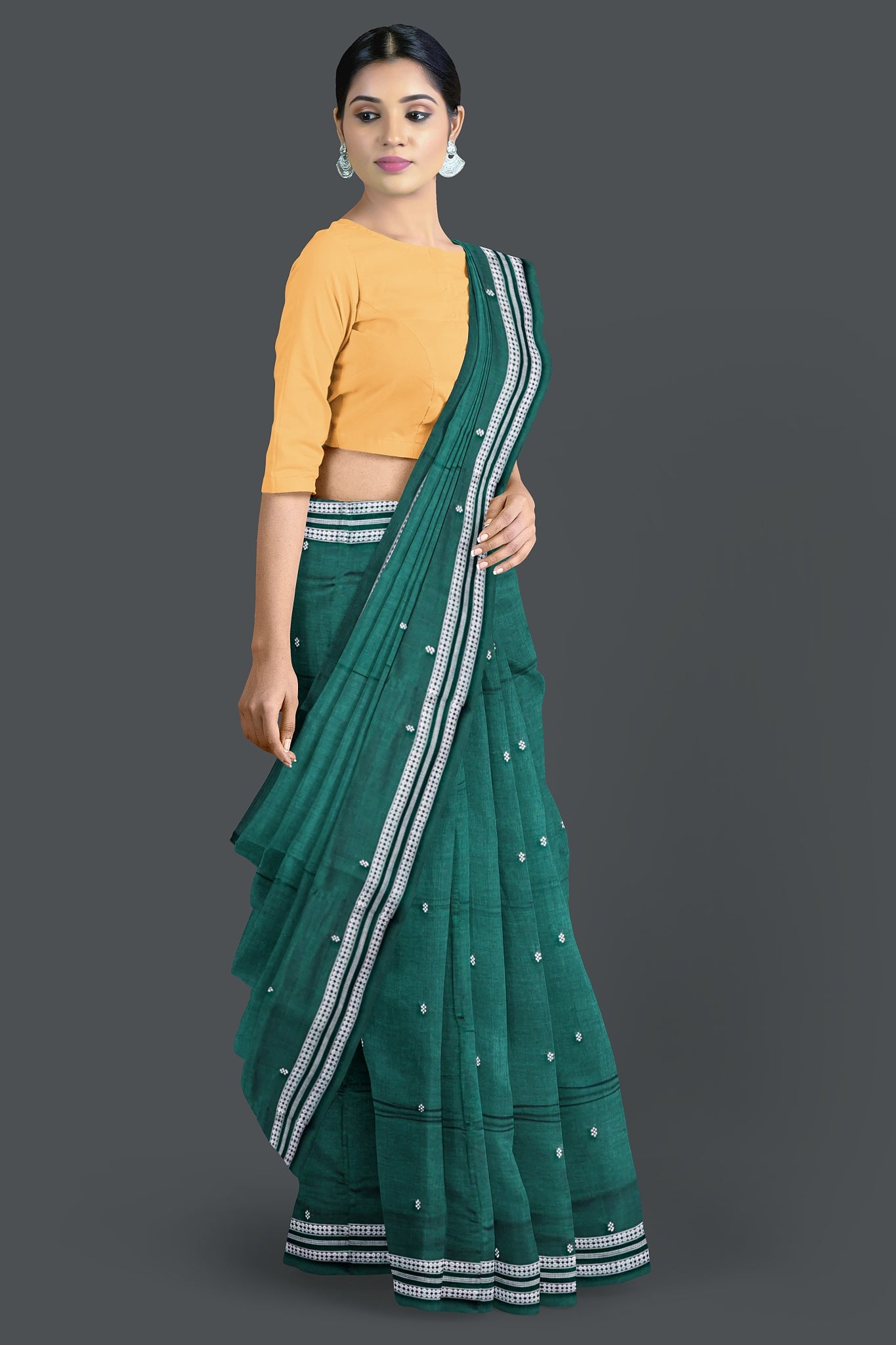 Green Mini Butti Saree