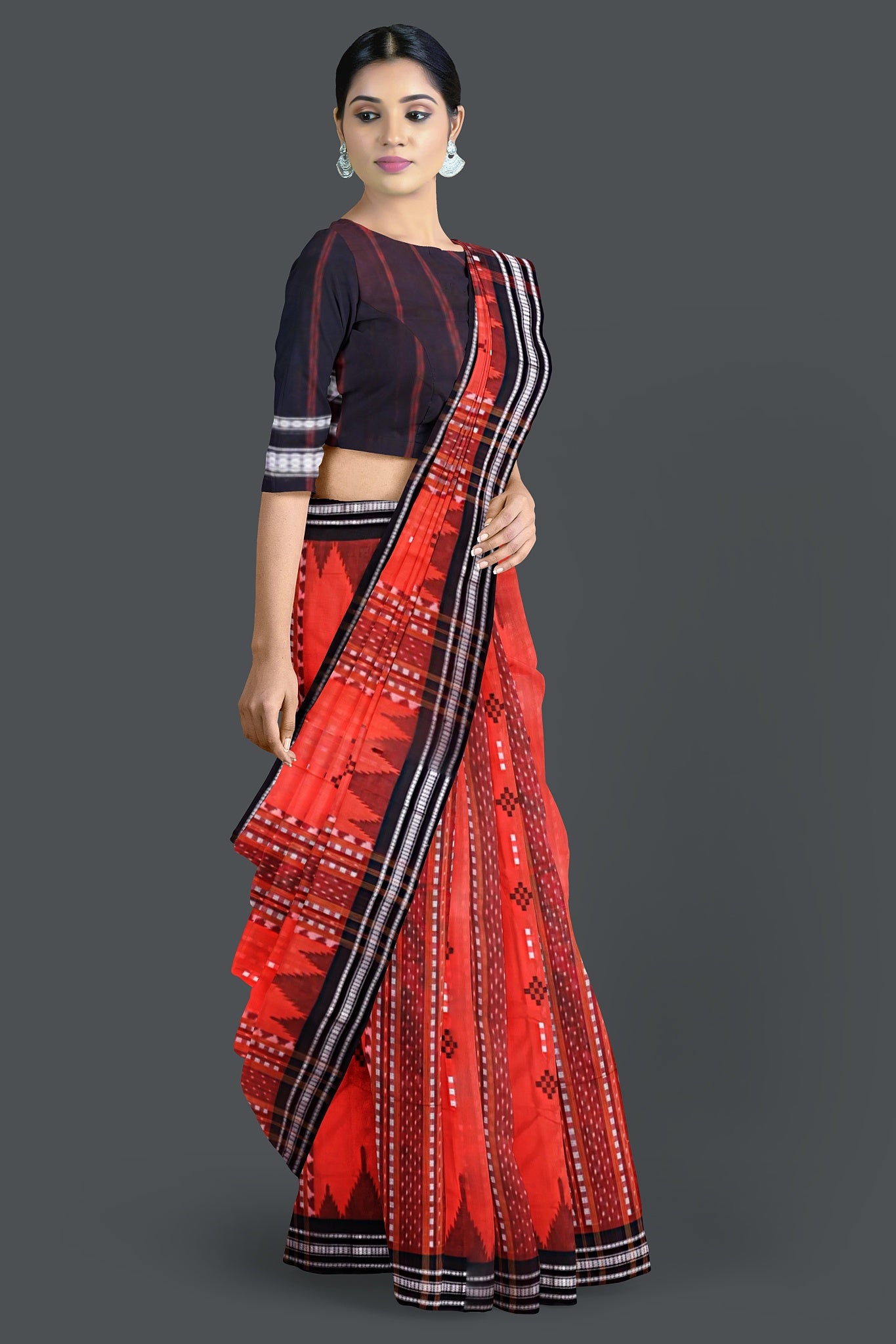 Orange Bapta Saree