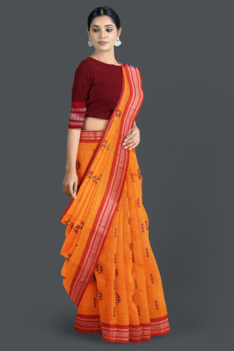 Golen Yellow Bomkai Saree