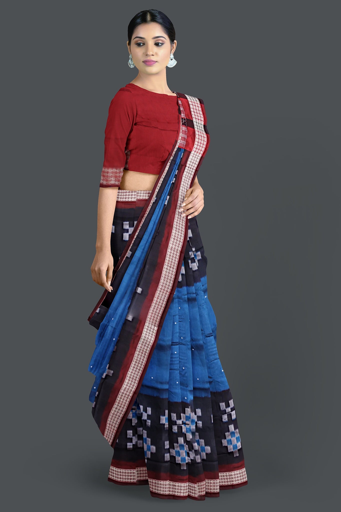 Royal Blue Border Pasapalli Saree