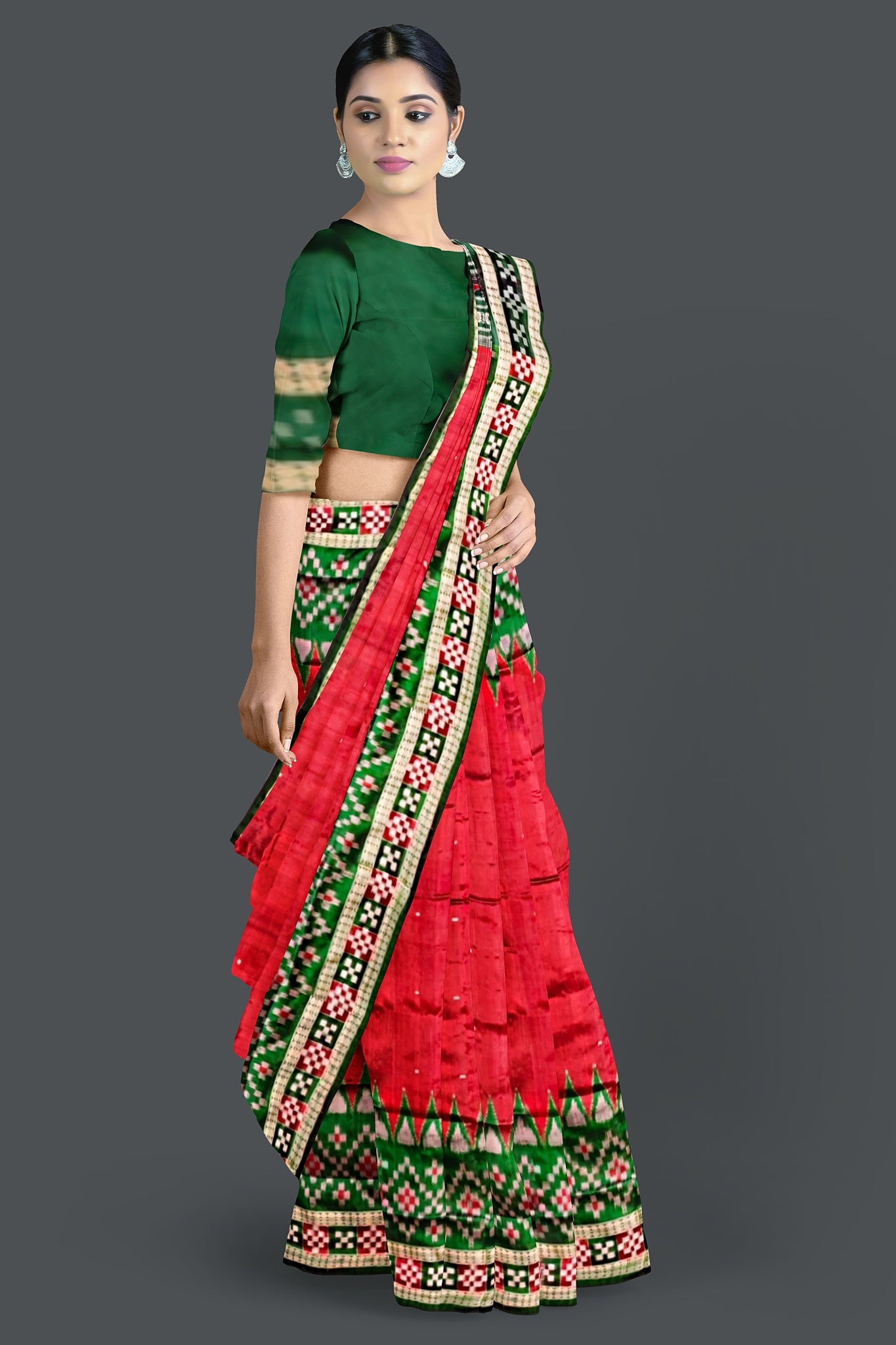 Maroon Border Pasapalli Saree