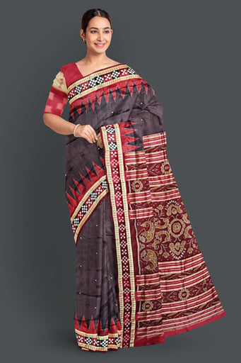 Deep Coffee Border Pasapalli Saree