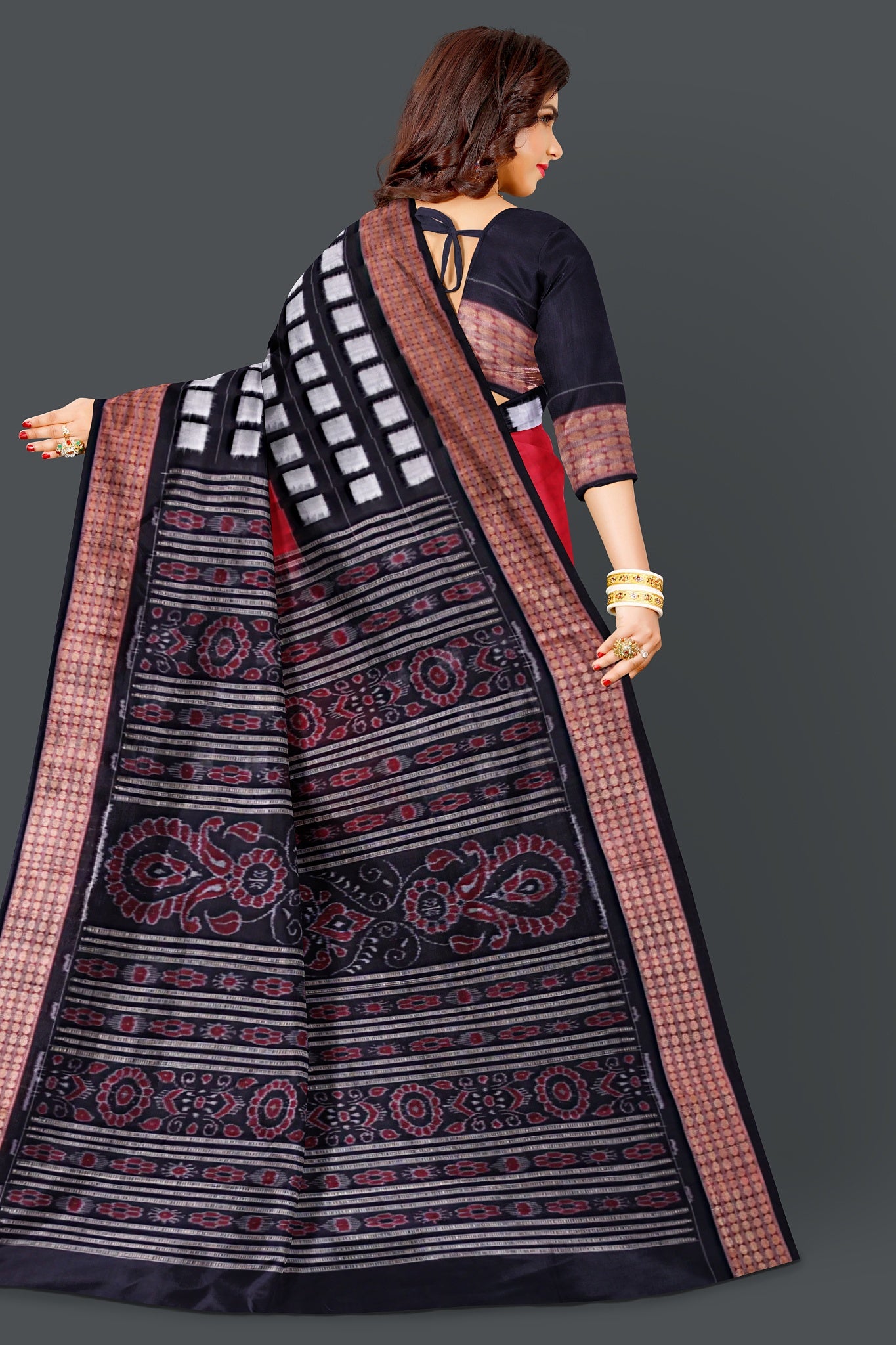 Red Border Pasapalli Saree