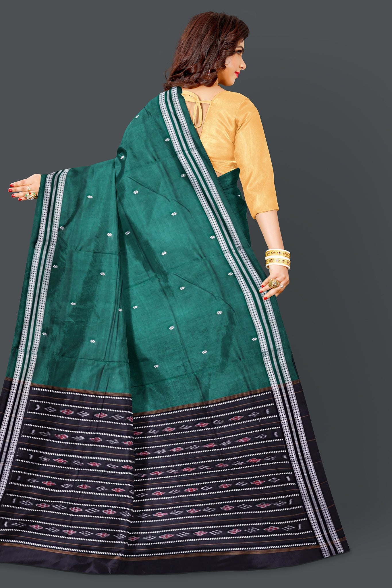 Green Mini Butti Saree