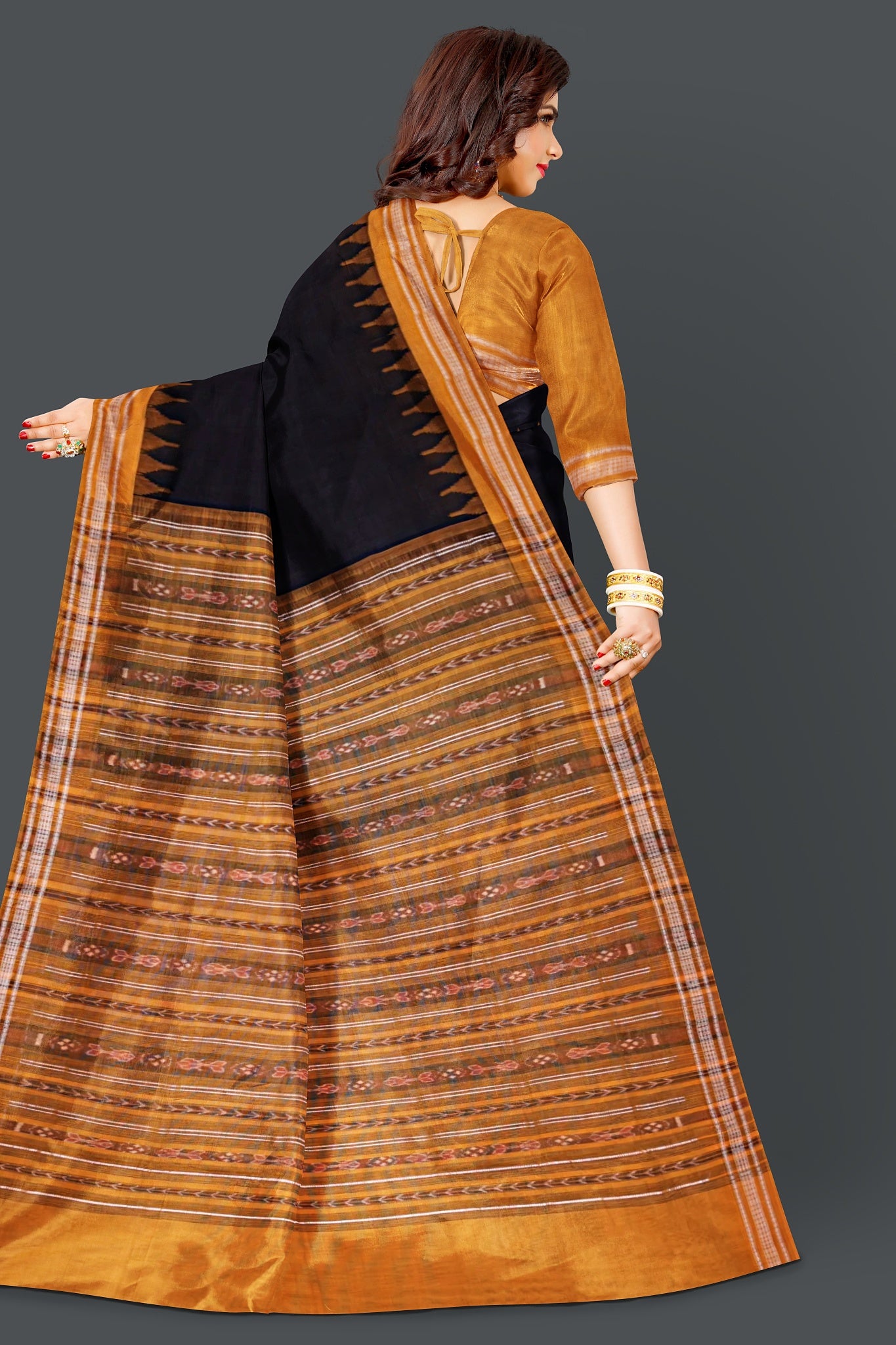Black Bapta Saree