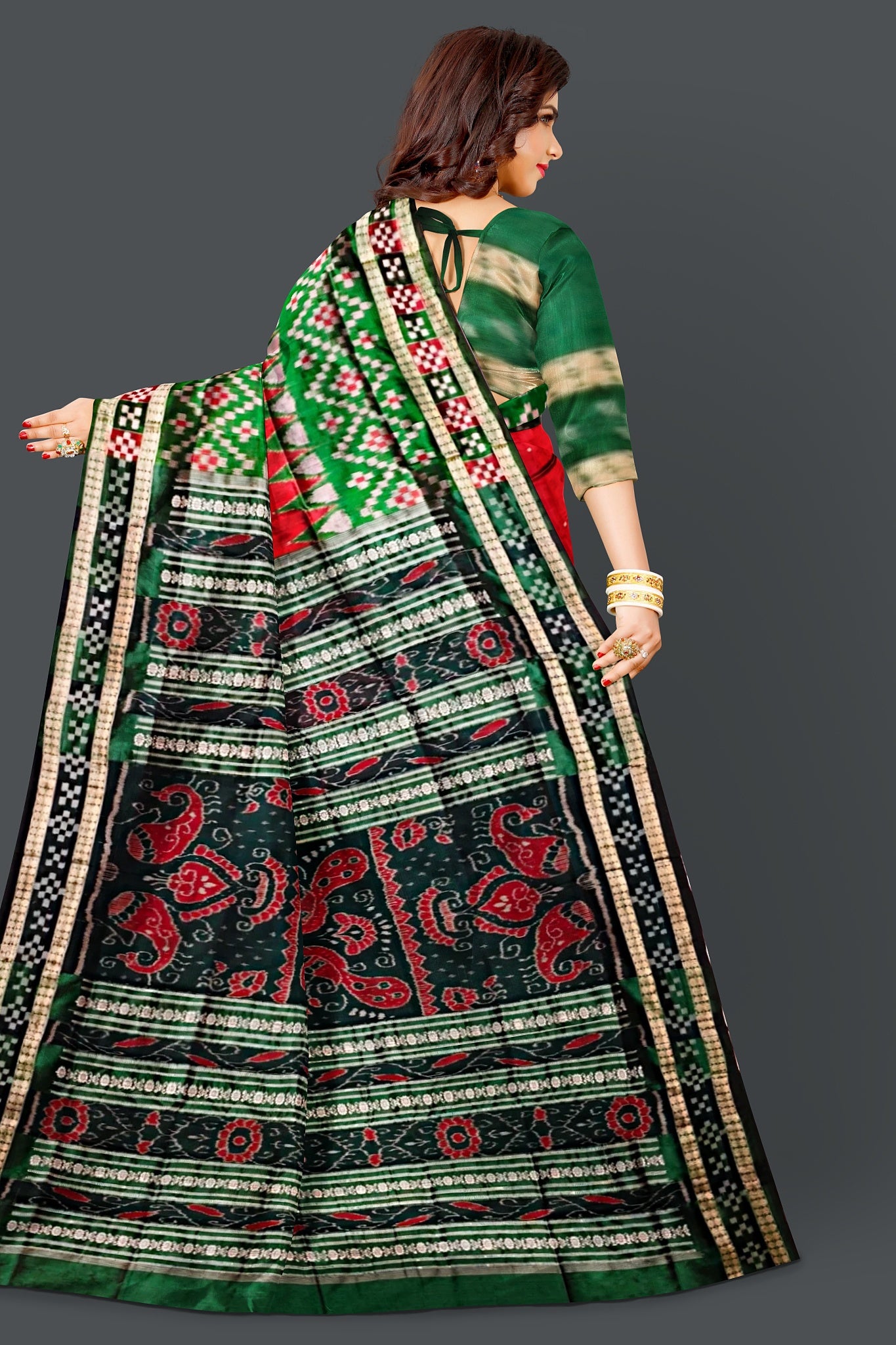 Maroon Border Pasapalli Saree