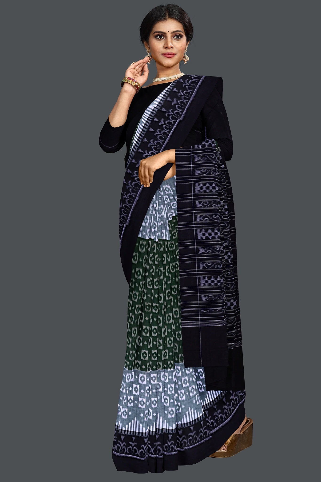 Green Body Bandha Saree