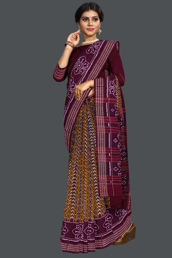 Olive And White Body Bandha Saree(With Out Blouse)