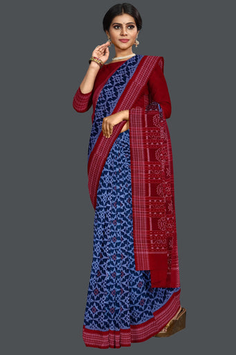 Blue Paper Bandha Saree