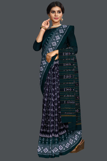 Dark Blue Teracota Bandha Saree