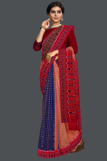 Brown Pancha Mukhi Bandha Saree