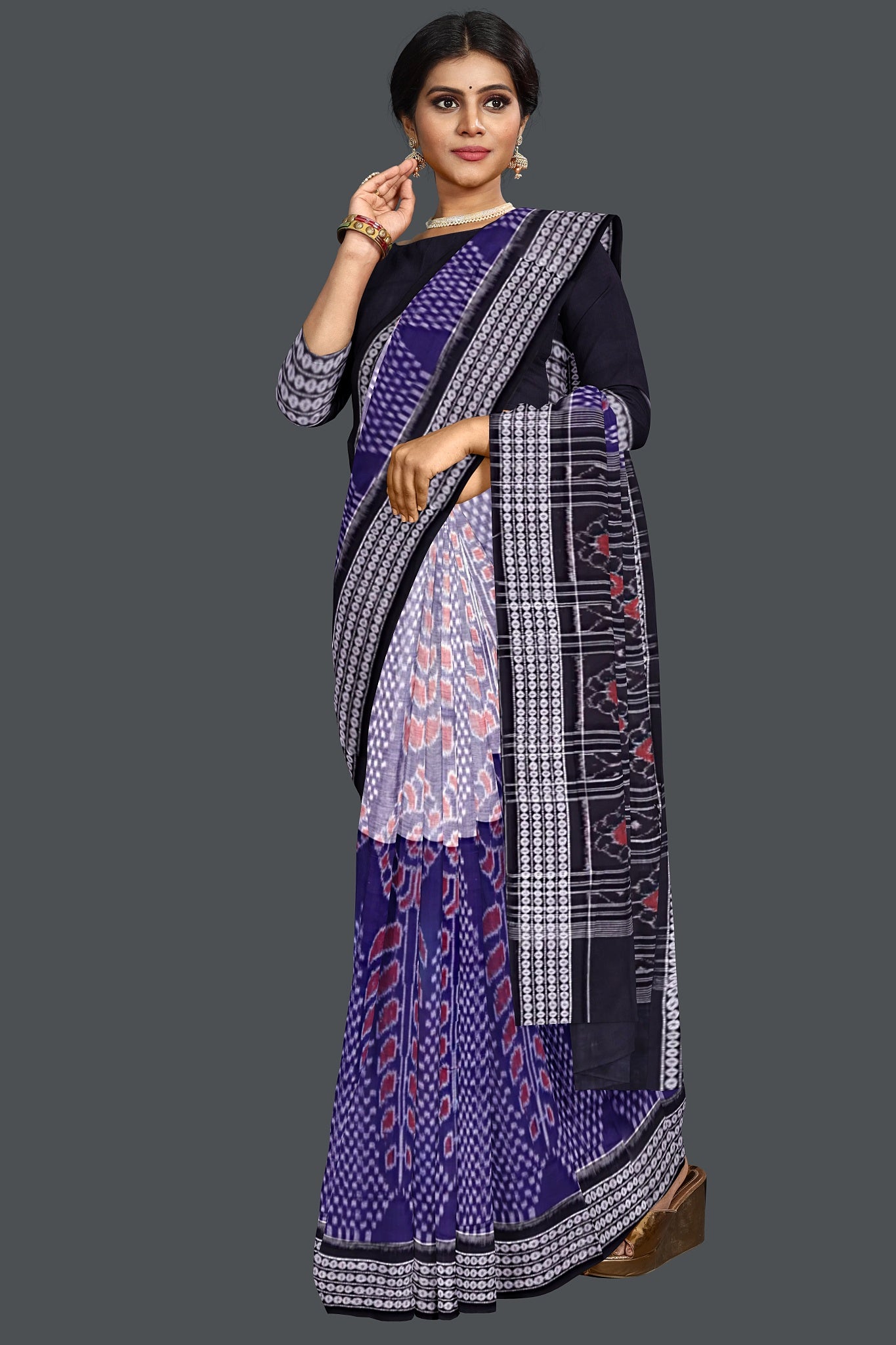 Lavender Blue Body Bandha Saree