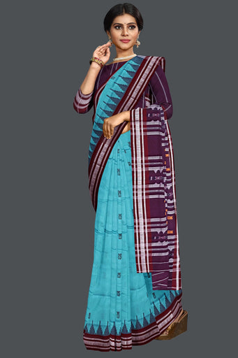 Light Emerald Pata Bapta Saree