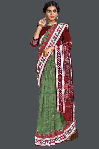 Emerald Green Border Pasapalli Saree