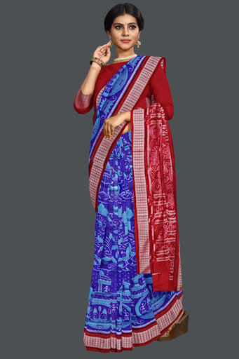 Blue Berry Body Bandha Tissue Saree